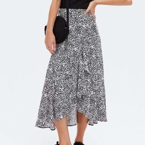 Boho overlap floral skirt